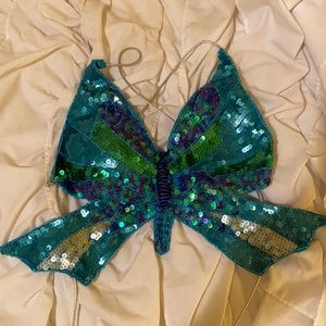 Butterfly criss cross top